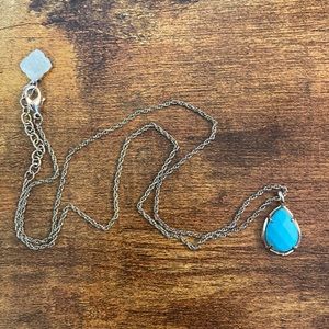 Kendra Scott tear drop turquoise necklace